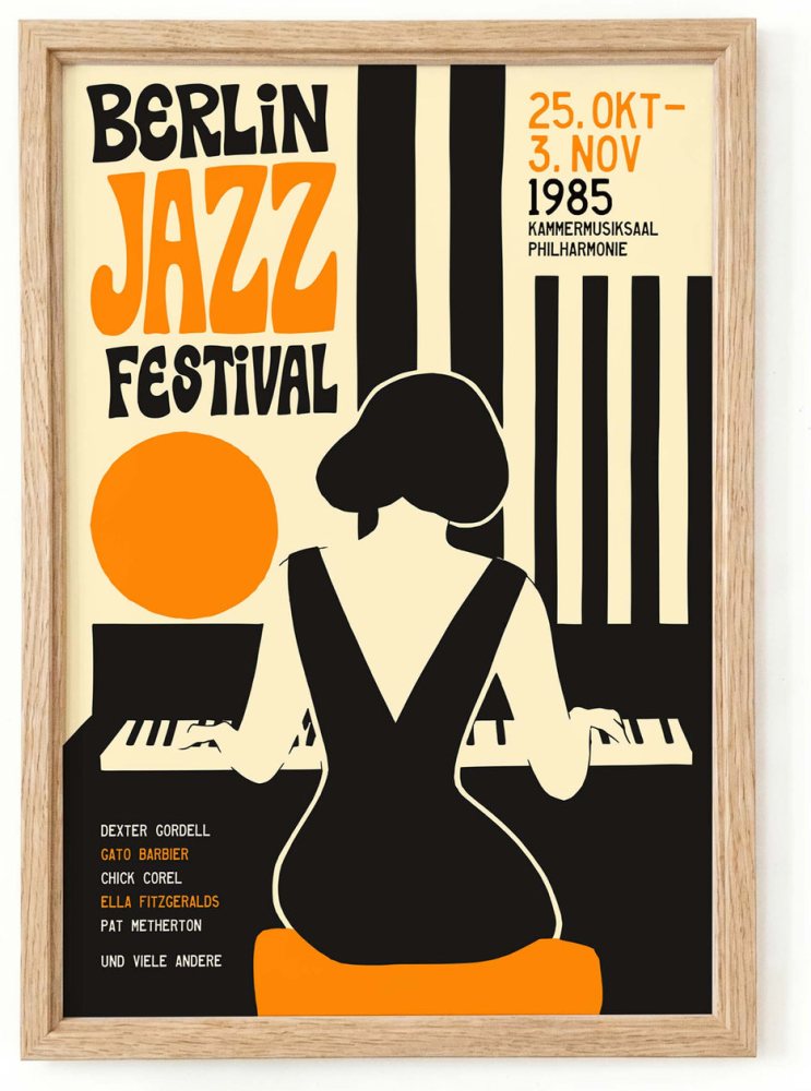 Berlin Jazz Festival 1985 Poster Print