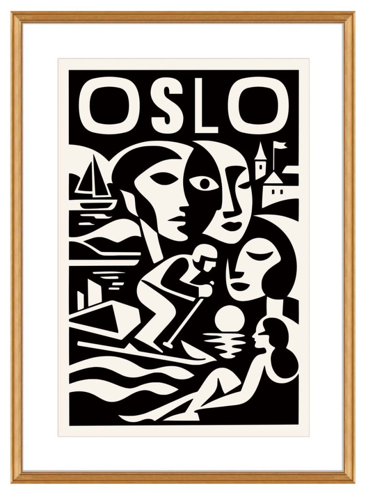 Oslo Travel Poster Wall Art