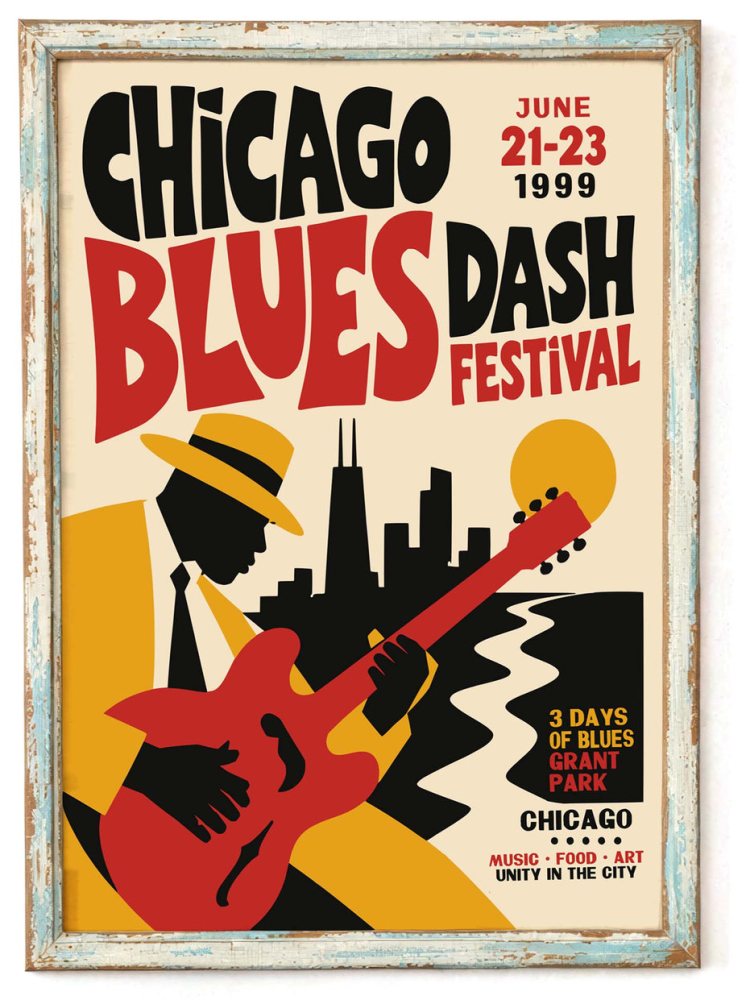 Chicago Blues Bash Festival 1999 Poster