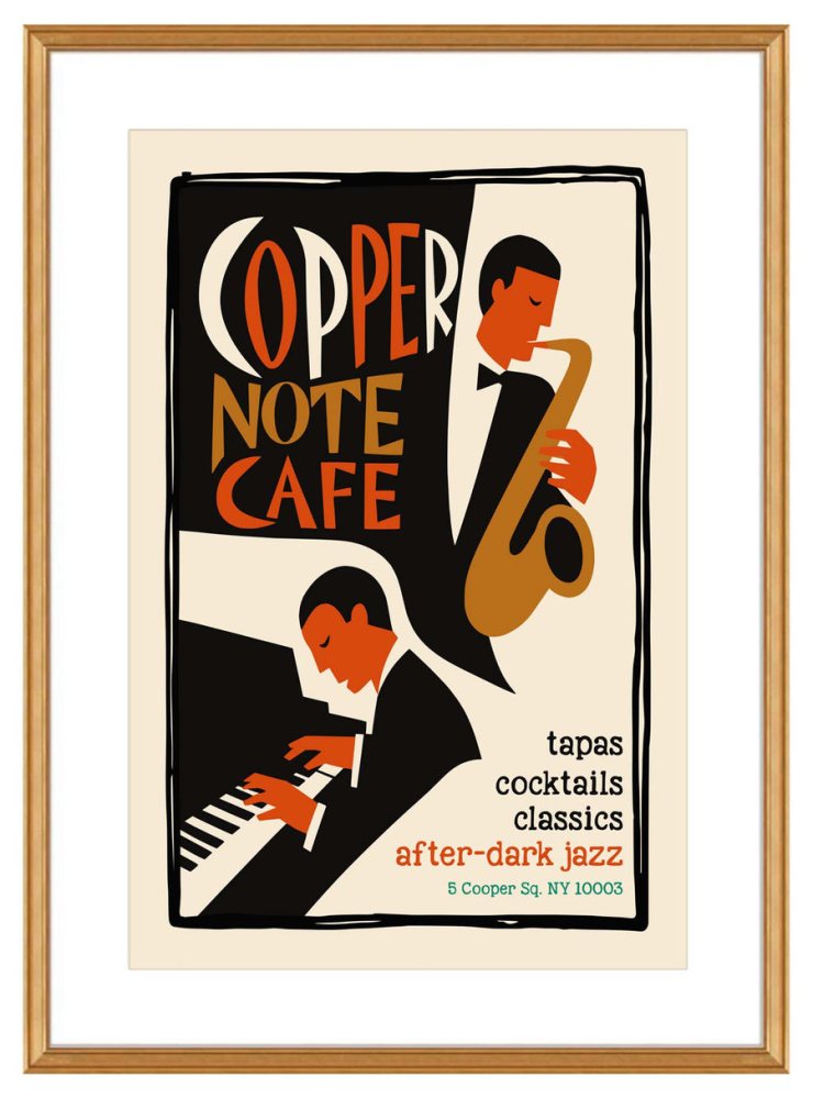 Copper Note Cafe Jazz Poster