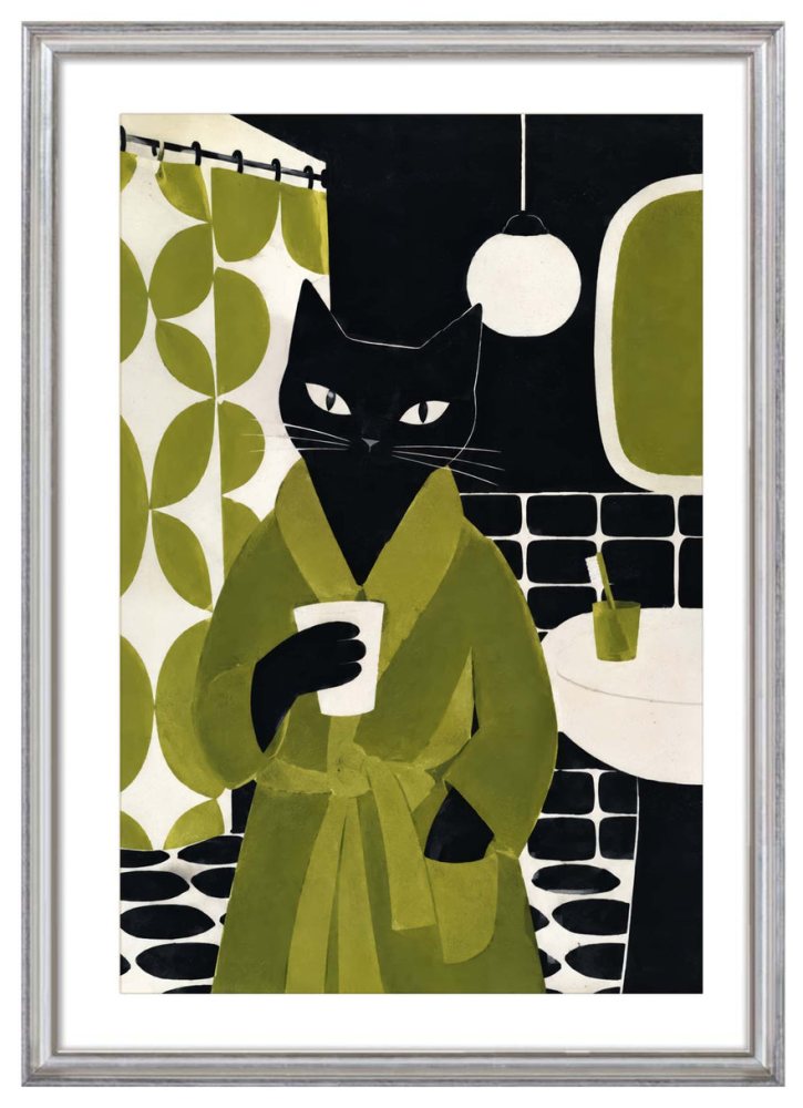 Bathroom Cat Wall Art