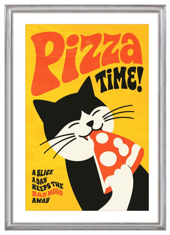 Pizza Cat Poster Print