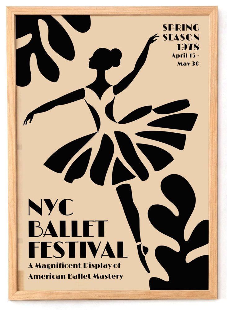 NYC Ballet Festival Vintage Poster Print