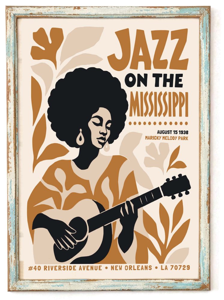 Jazz On The Mississippi Poster