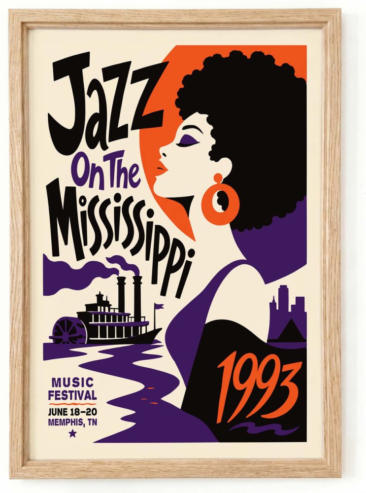 Jazz On The Mississippi Poster