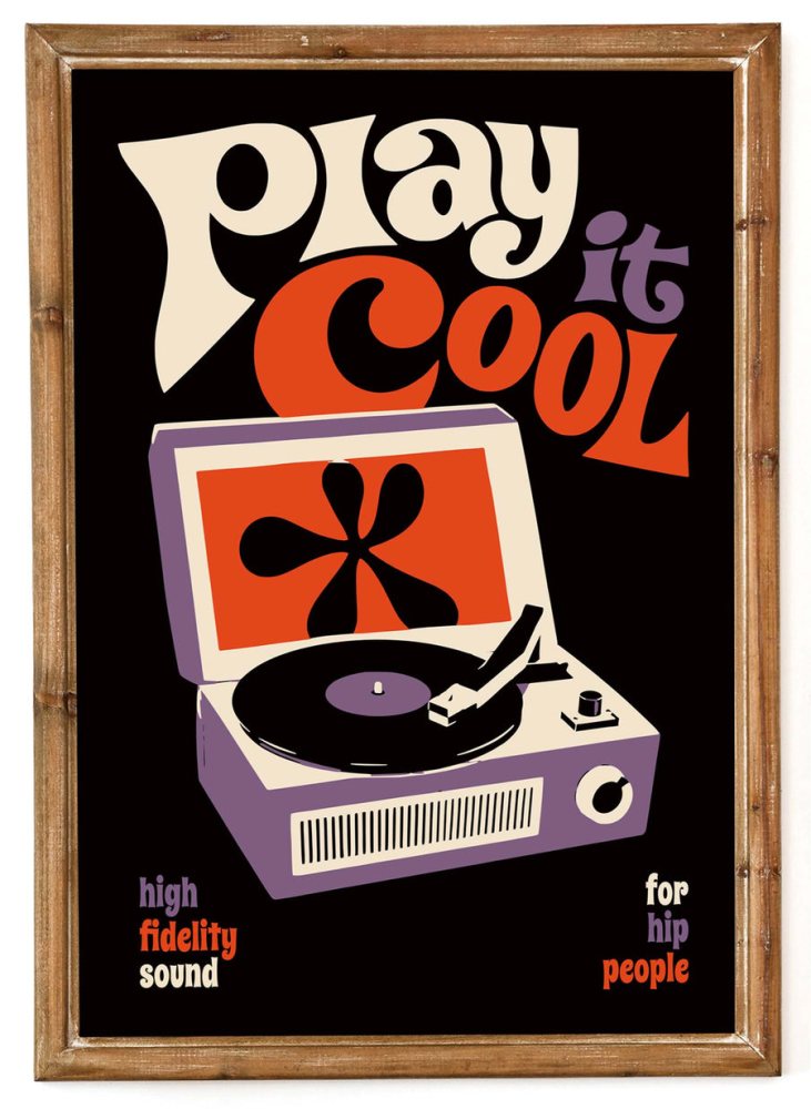 Retro Vinyl Turntable Wall Art