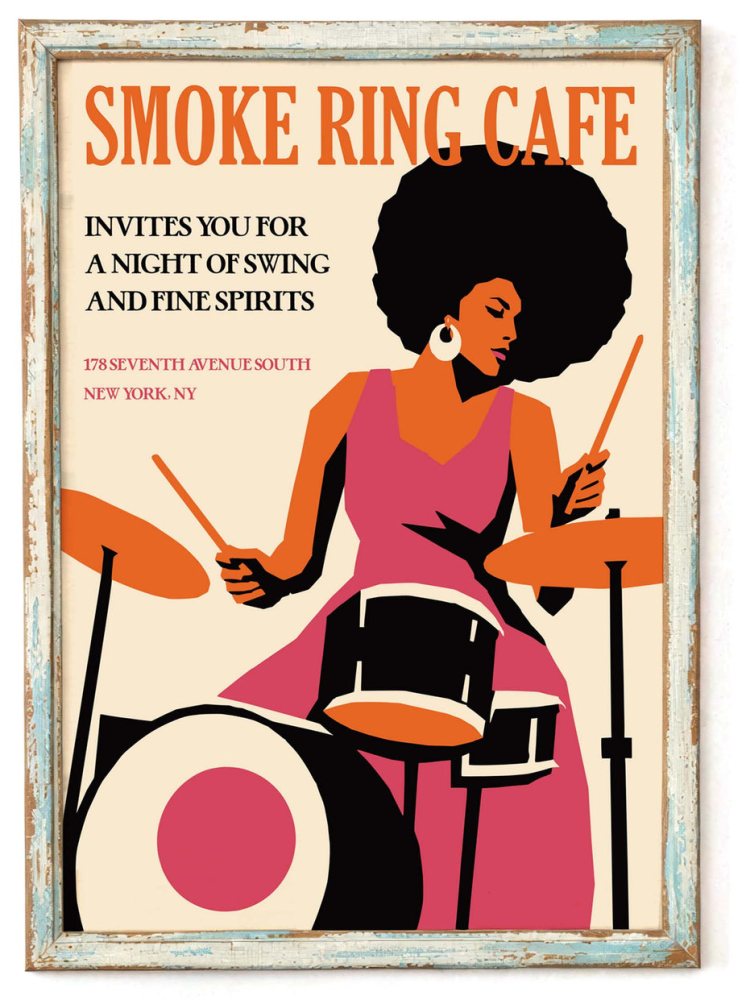 Smoke Ring Cafe Swing Poster
