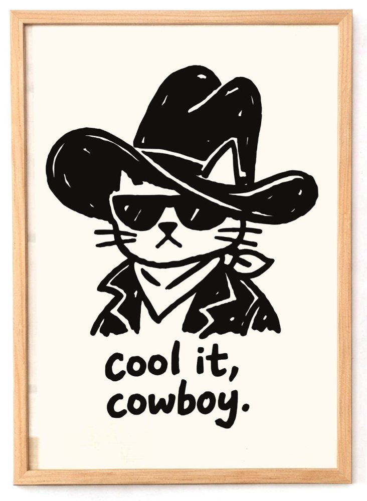 Cowboy Cat Wall Art
