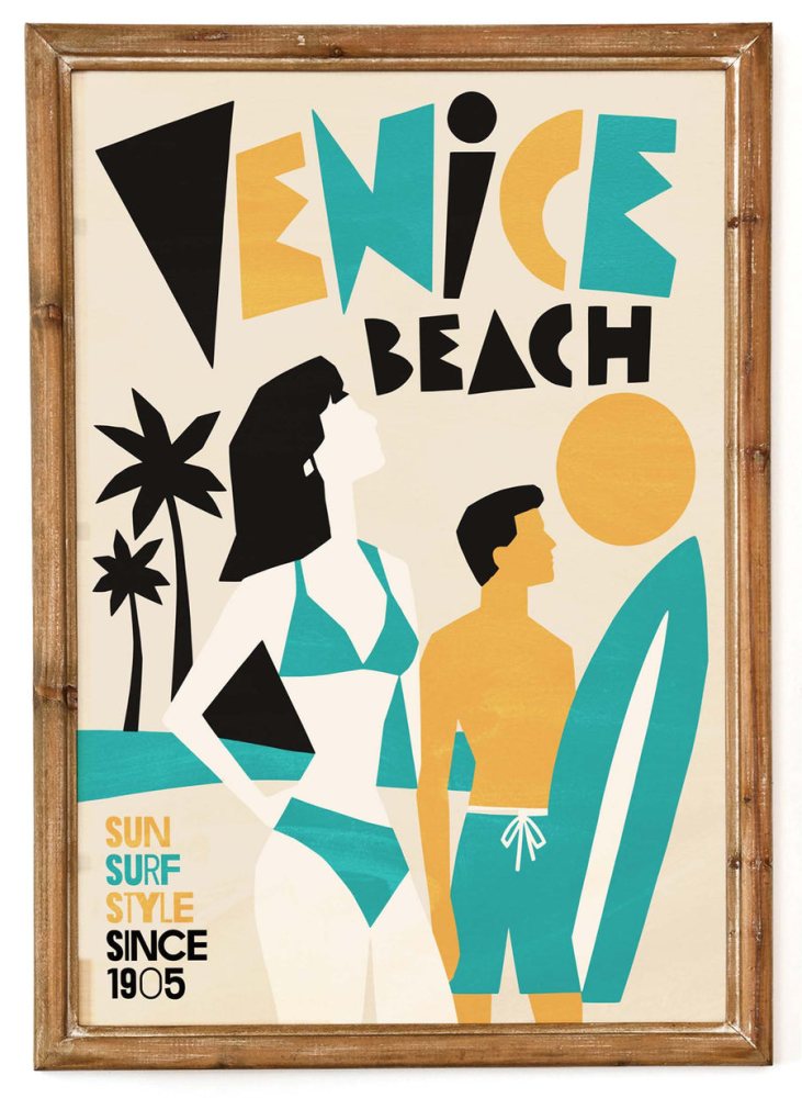 Venice Beach Retro Poster