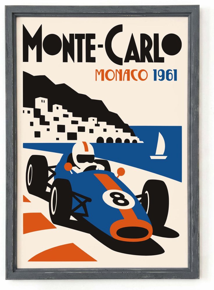 Monaco Racing 1961 Poster