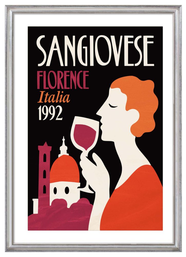 Sangiovese Florence Wine Print