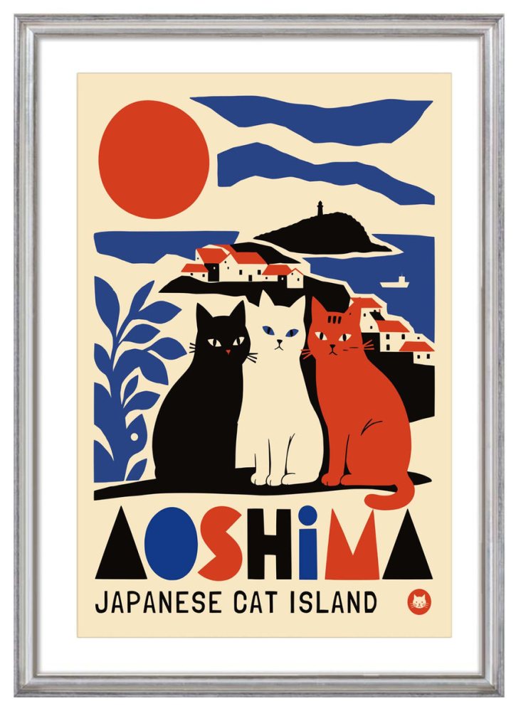 Aoshima Cat Island Wall Art