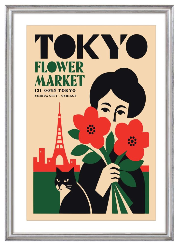 Tokyo Flower Market Poster
