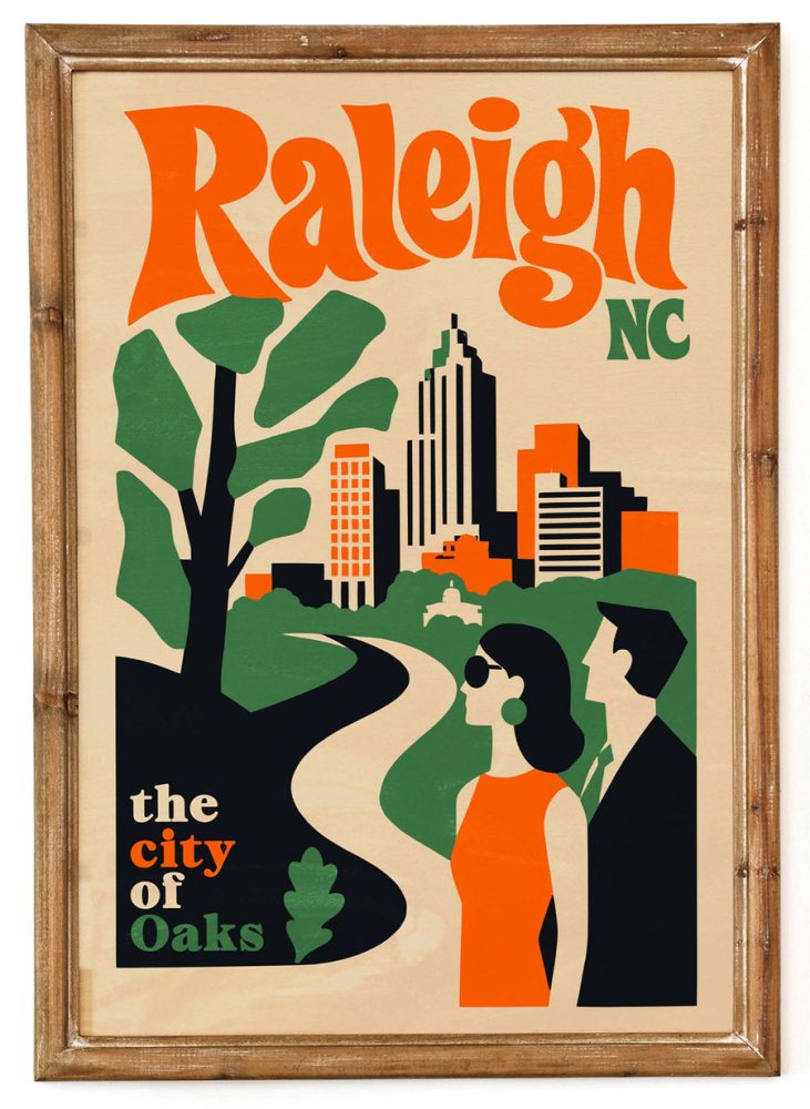 Raleigh, NC Travel Poster