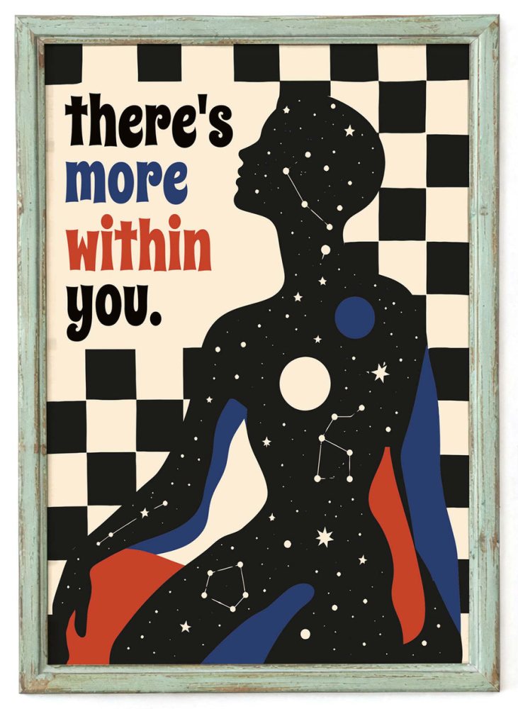 There's More Within You Galaxy Silhouette Poster
