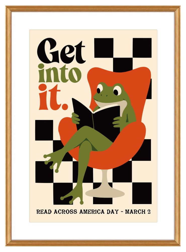 Get Into It Frog Reading Poster
