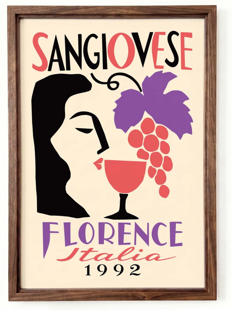Sangiovese Florence Italia Wine Poster