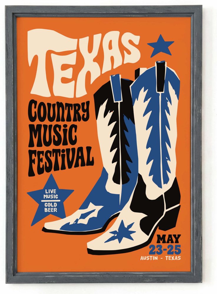 Texas Country Music Festival Poster