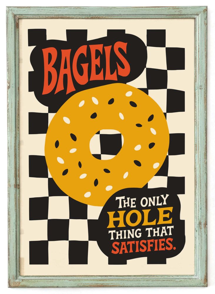 Bagels Humor Wall Art