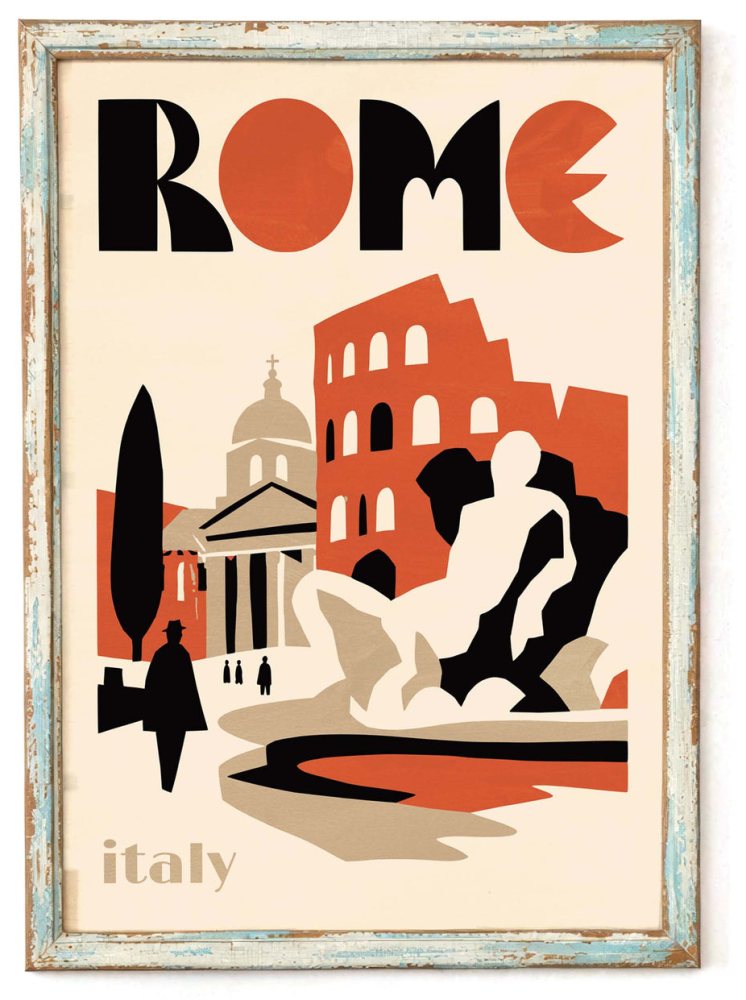 Rome Italy Travel Poster