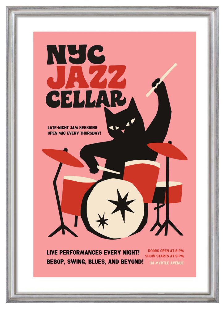 NYC Jazz Cellar Poster