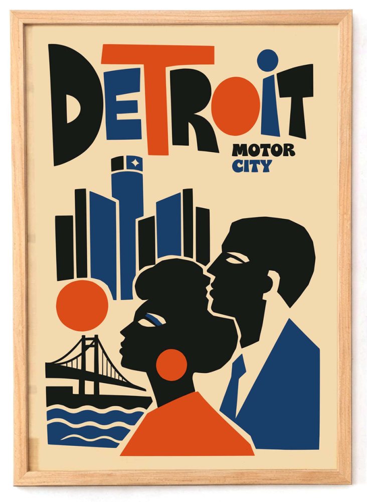 Detroit Motor City Poster