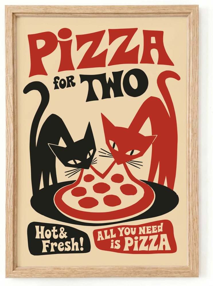 Pizza For Two Wall Art