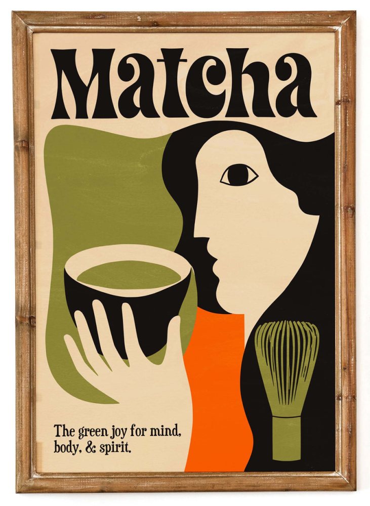 Matcha Tea Print Wall Art