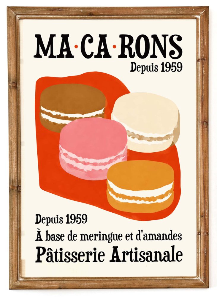 French Macarons Poster Print