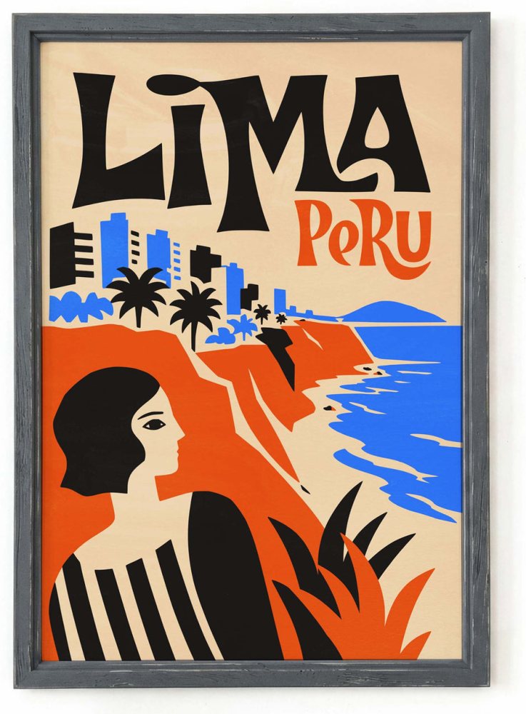 Lima Peru Travel Poster