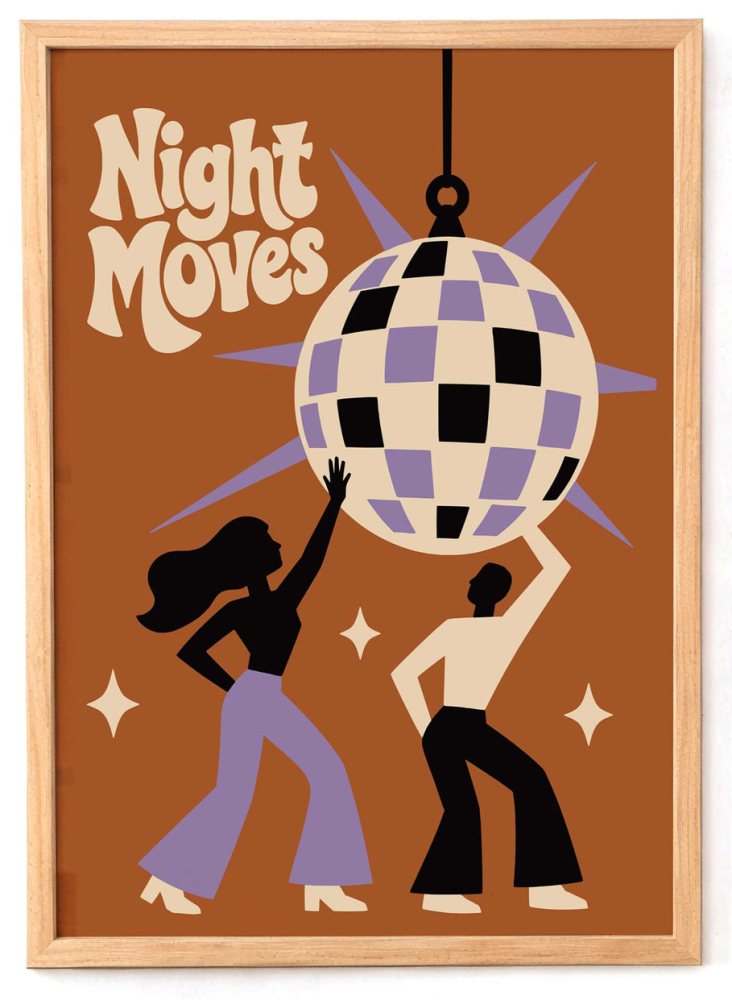 Night Moves Disco Poster Print