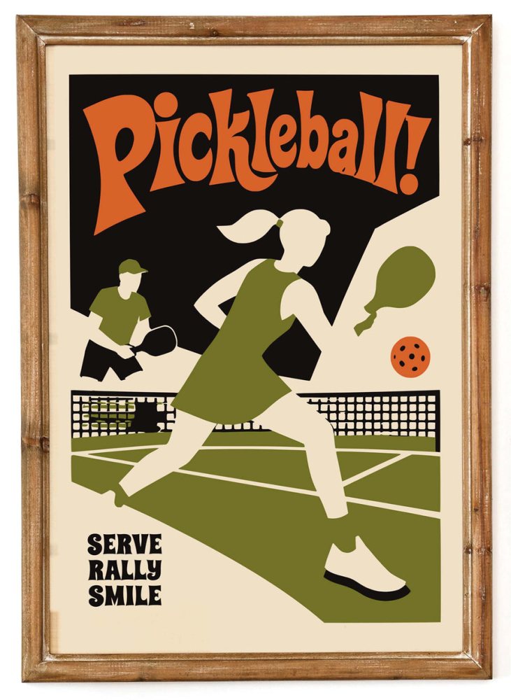 Pickleball Court Wall Art