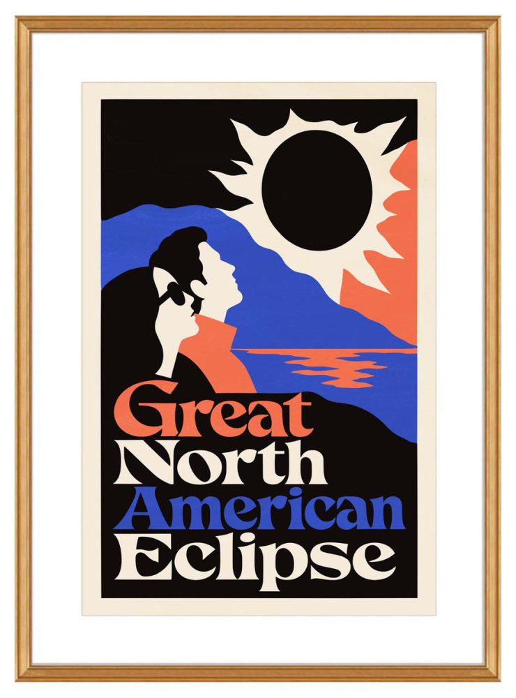 Great North American Eclipse Living Room Print