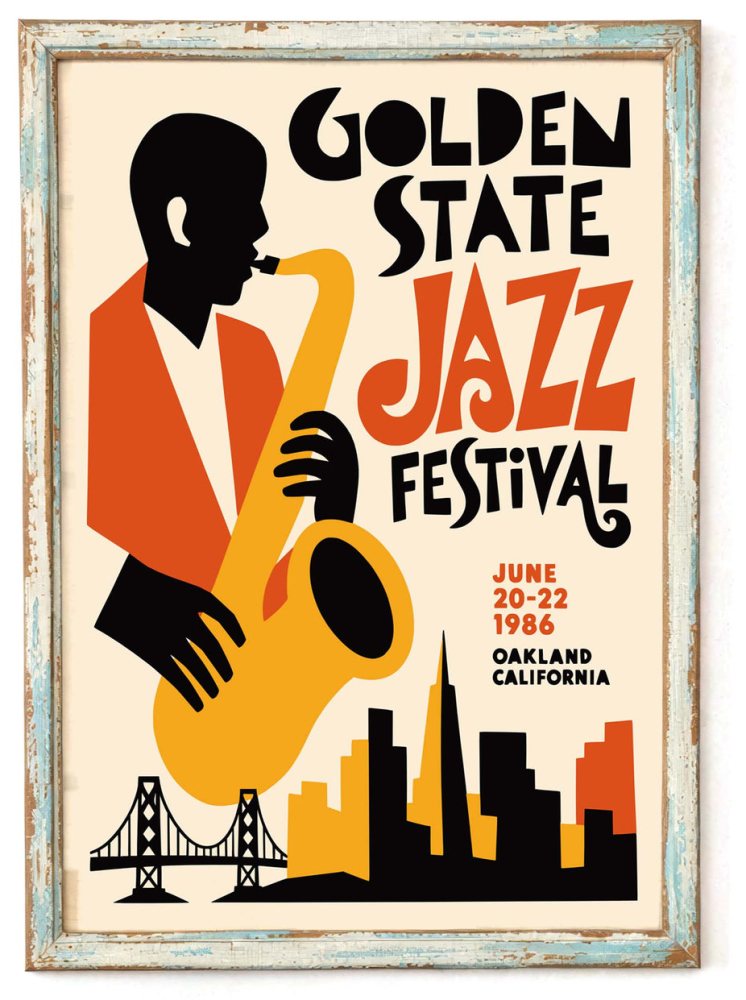 Golden State Jazz Festival Bar Poster