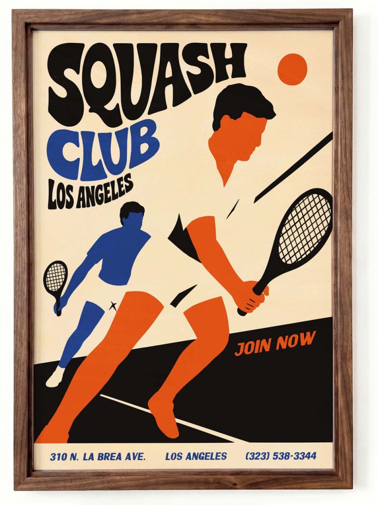 Squash Club Fitness Room Print