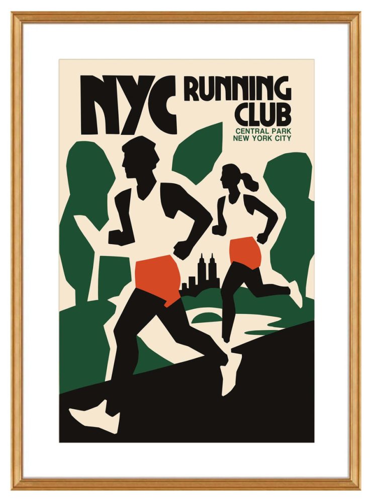 NYC Running Club Gym Poster