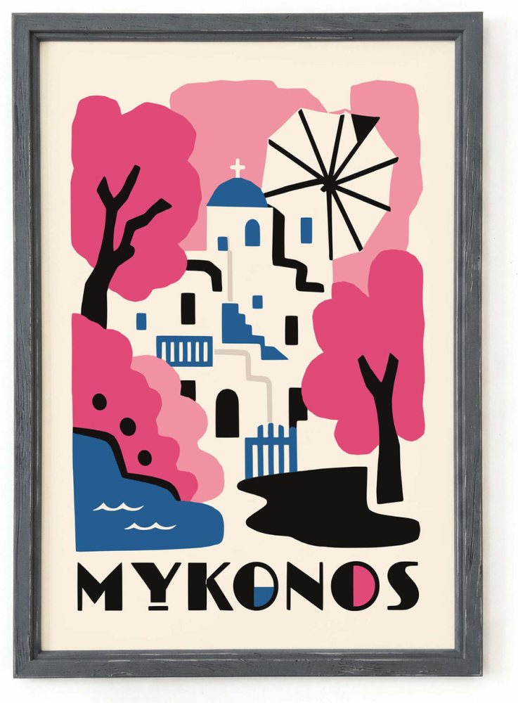 Mykonos Wall Art Bedroom