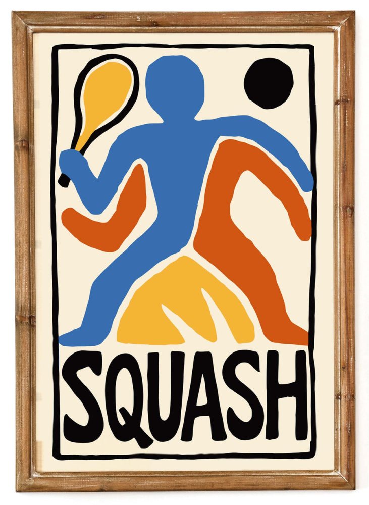 Squash Sport Wall Art Gym Office