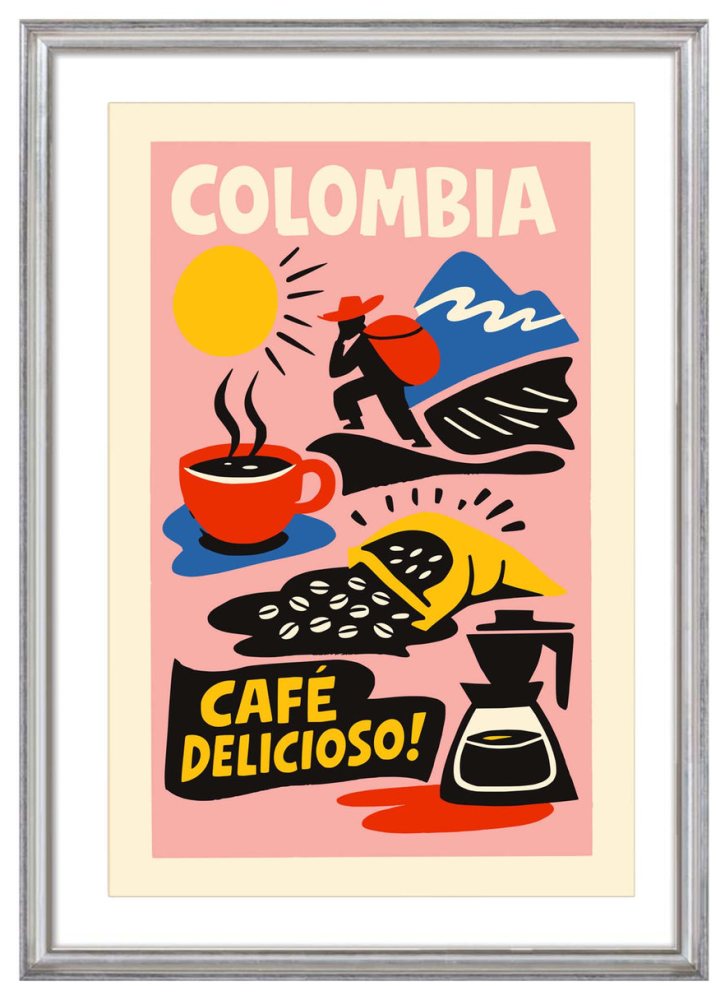 Colombia Coffee Wall Art Kitchen