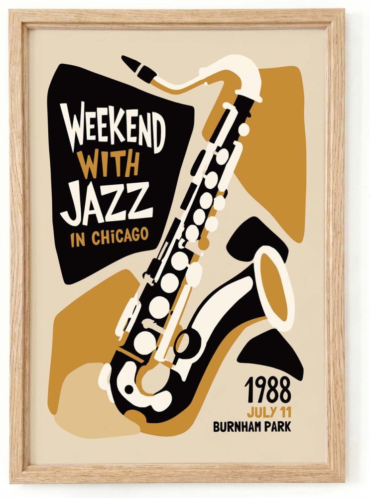 Weekend Jazz Print Living Room Office