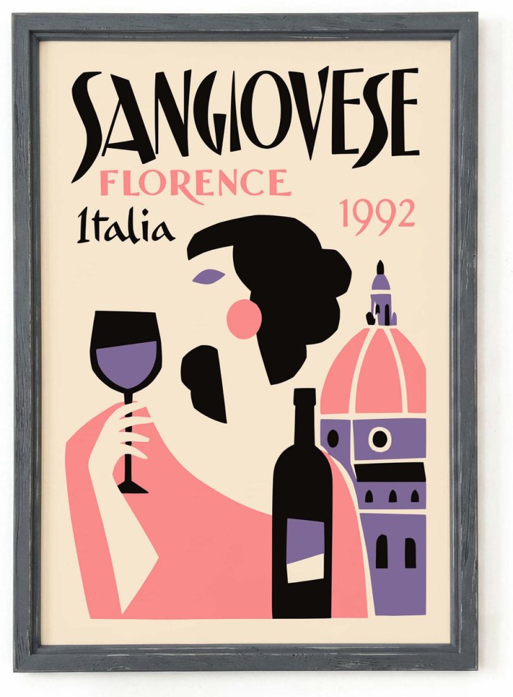 Sangiovese Wine Print Kitchen Dining Room