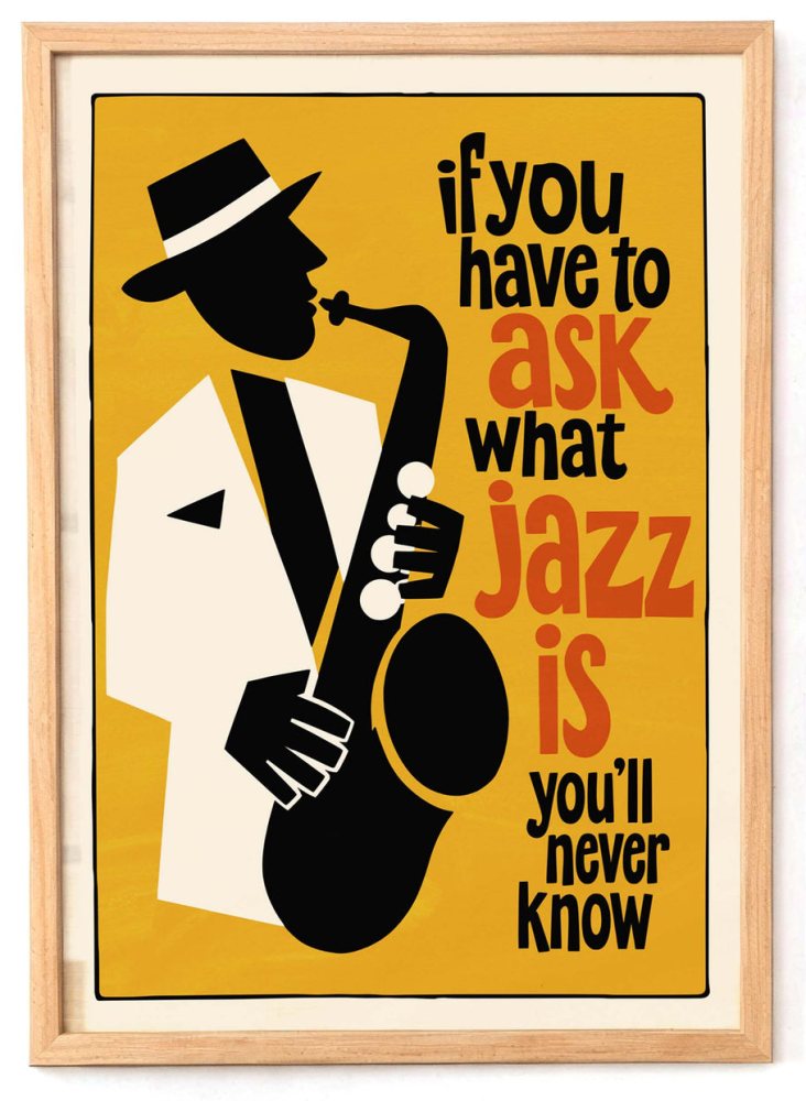 Jazz Quote Poster For Living Room