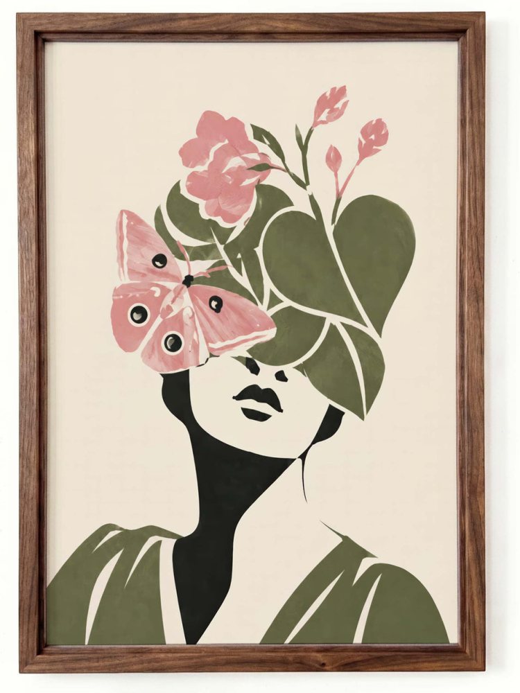 Butterfly Woman Poster For Bedroom