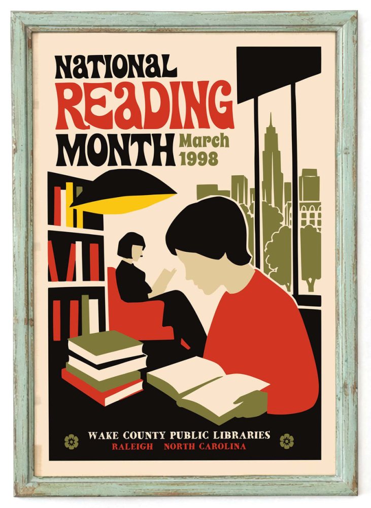 National Reading Month Poster For Library