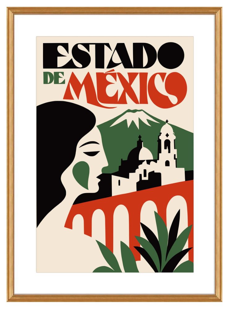 Estado De Mexico Travel Poster Living Room