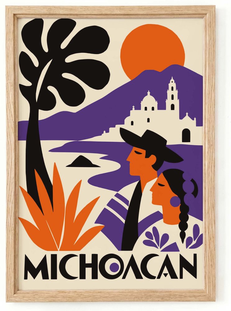 Michoacan Mexico Travel Poster