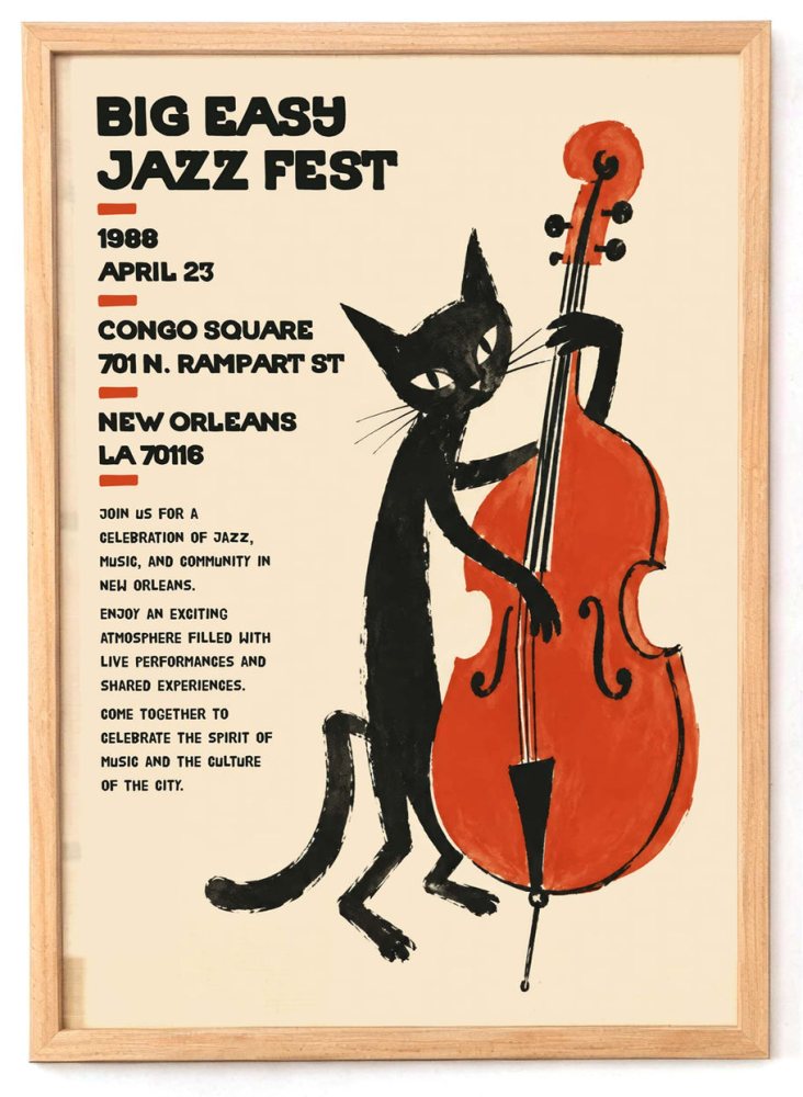 Big Easy Jazz Fest Print For Music Room