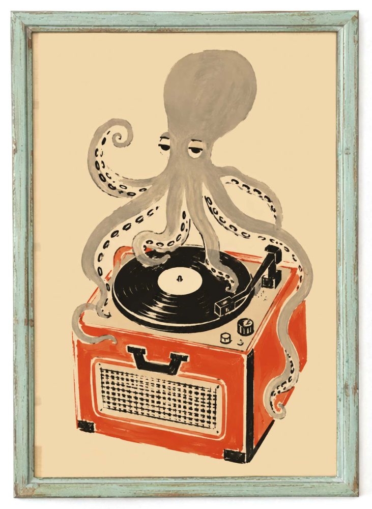Octopus Music Room Print
