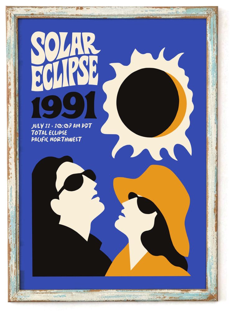 Solar Eclipse 1991 Poster Living Room