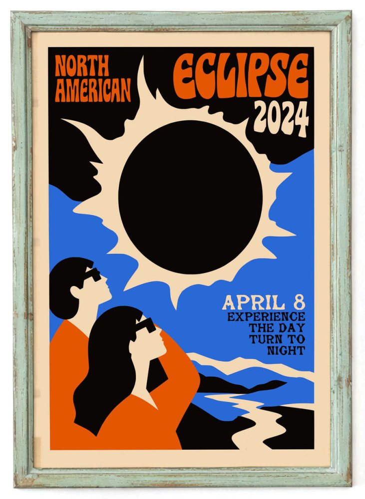 North American Eclipse Poster Living Room